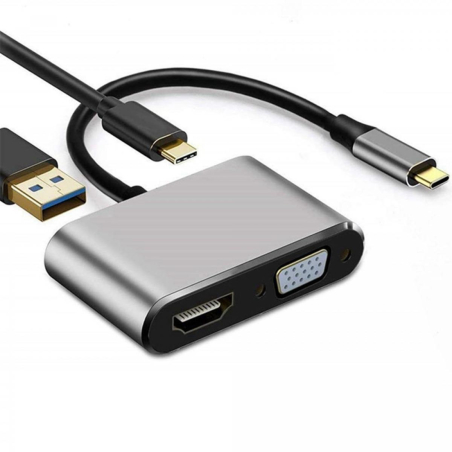 Adaptateur USB-C vers HDMI/VGA/USB/USB-C