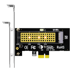 Adaptateur PCIe 1x pour disque M.2 MVMe