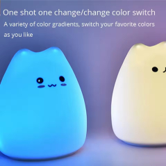 Veilleuse chat RGB