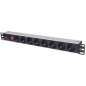 Multiprises PDU 19" 1U 8 prises FR avec interrupteur